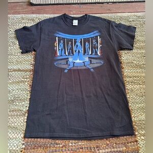 Megaman Short Sleeve Black and Blue Graphic Shirt